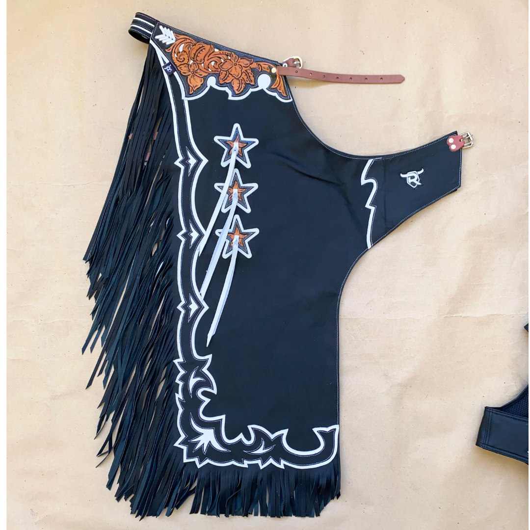 CHAPS BULL RIDING RW024 - BLACK/WHITE - Rodeo Wins