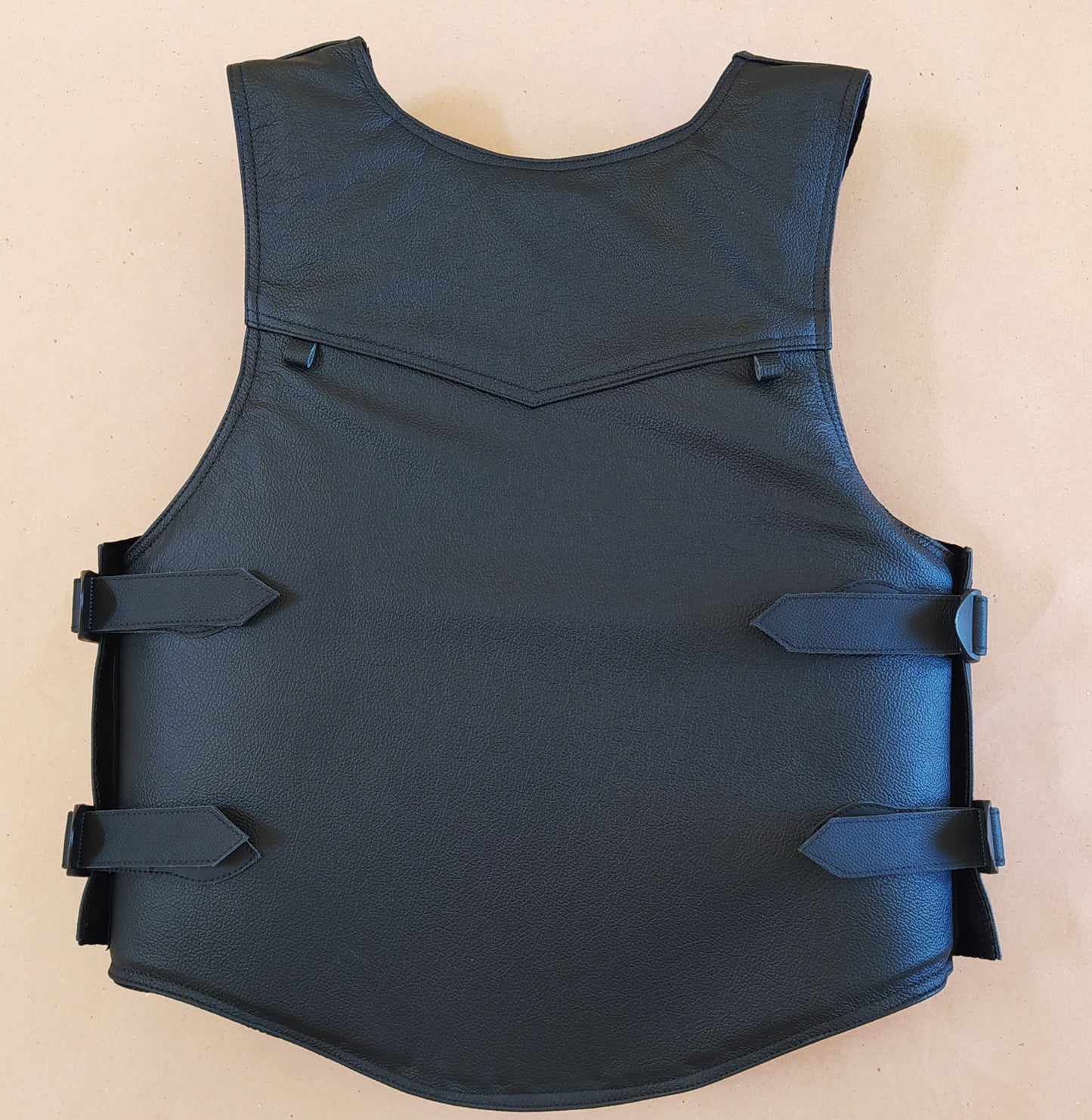 ADULT VEST - RODEO WINS BLACK LEATHER - BULL RIDING - Rodeo Wins