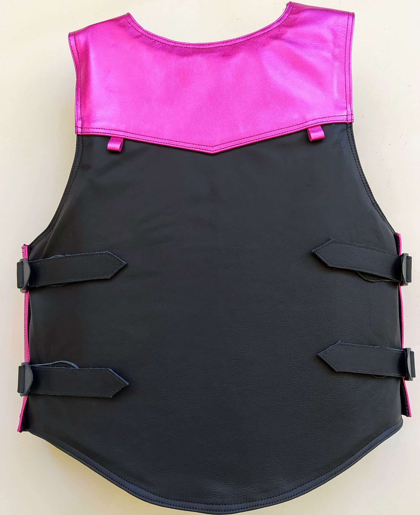 SET CHAPS AND VEST RW0532 - BALCK/PINK - Rodeo Wins