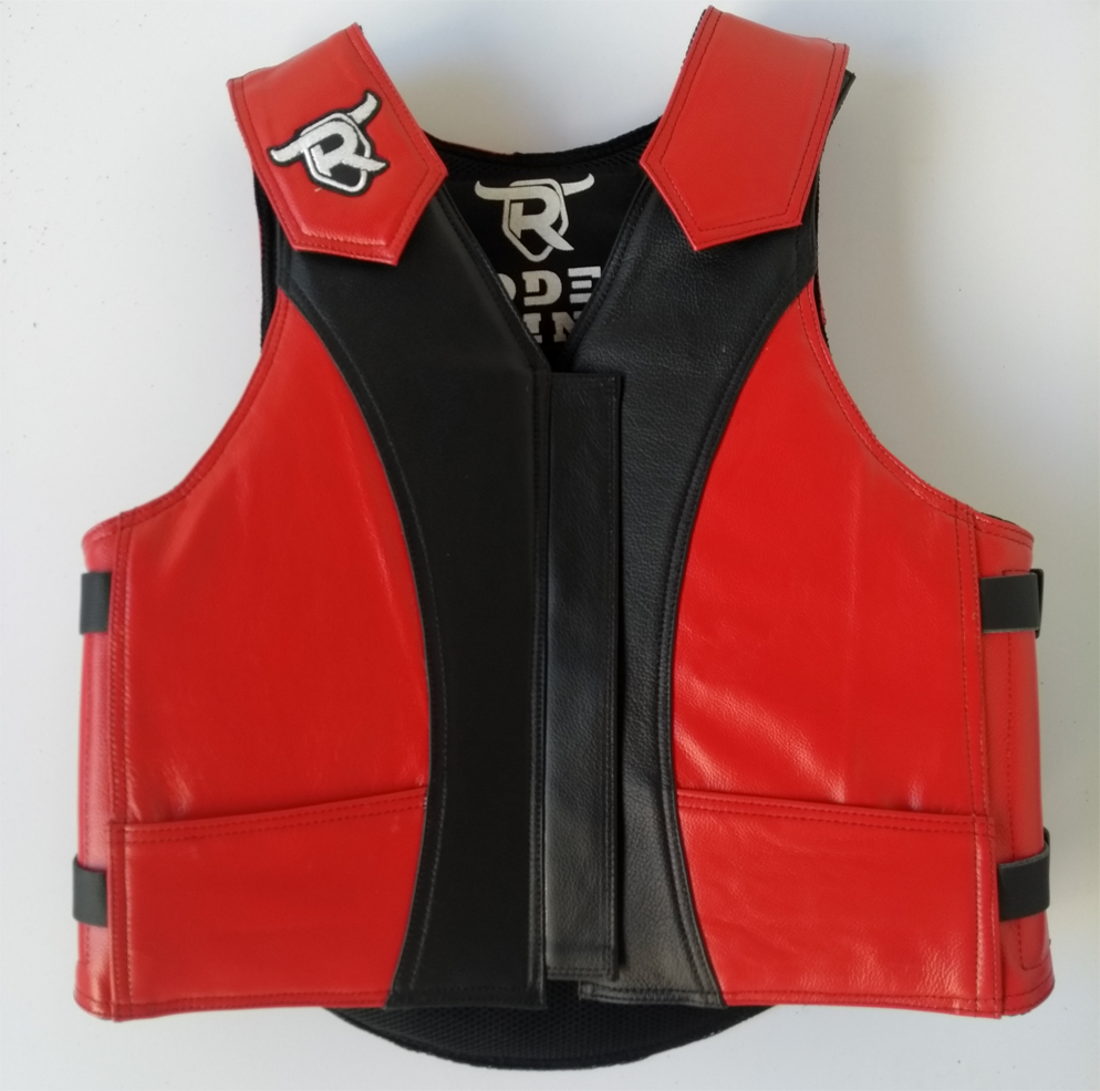 VEST BULL RIDING - LEATHER RW02 - Rodeo Wins