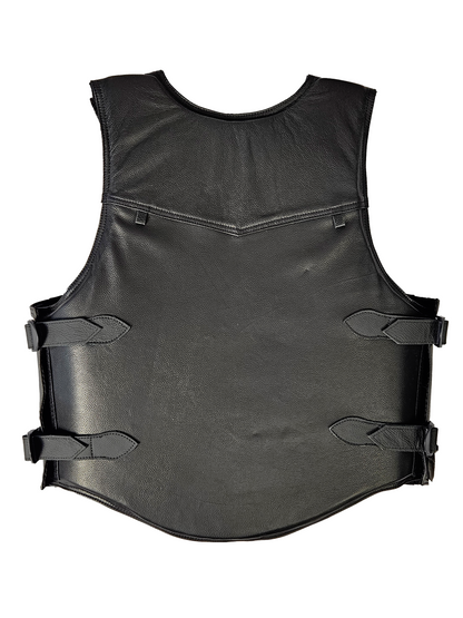 ADULT VEST RODEO WINS - BLACK LEATHER