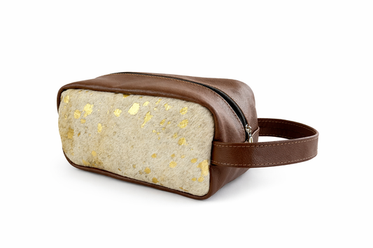 Hair-On Cowhide Dopp Kit – Real Leather. Built to Last.