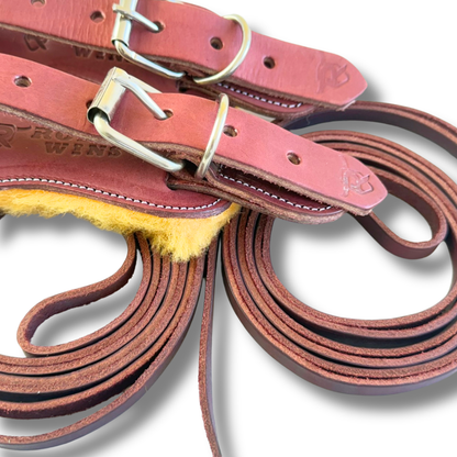 Rodeo Wins traditional Spur Straps Set for Bull Riding & Saddle Bronc – Oiled Leather. - Rodeo Wins 