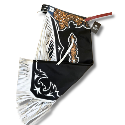Rodeo Wins Chaps - black/white RW0626 - Custom made