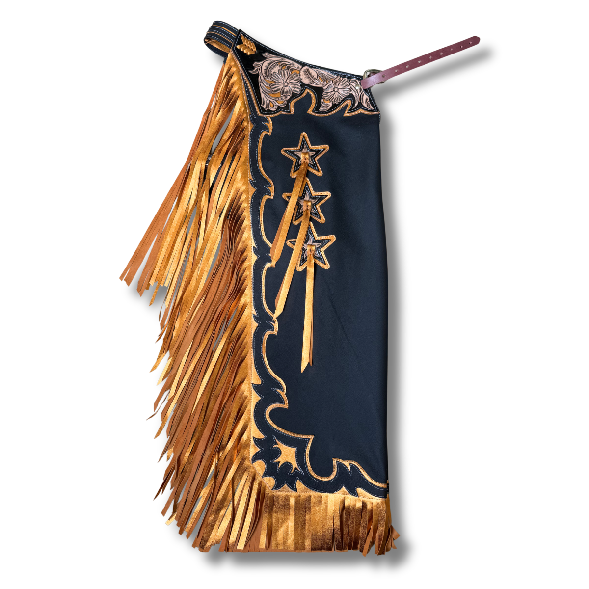 RODEO CHAPS RW28 BLACK/ORANGE - Rodeo Wins 