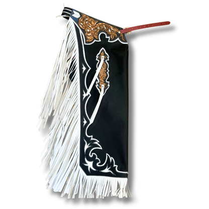Rodeo Wins Chaps - black/white RW0626 - Custom made