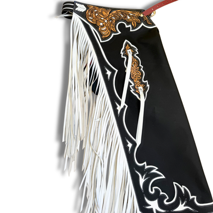 Rodeo Wins Chaps - black/white RW0626 - Custom made