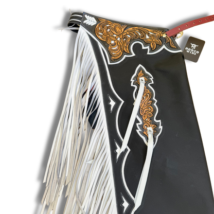 Rodeo Wins Chaps - black/white RW0626 - Custom made